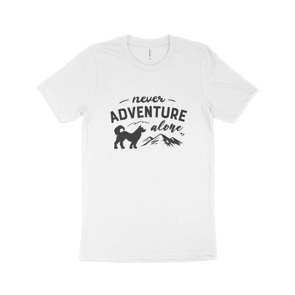 Never Adventure Alone Unisex Jersey T-Shirt Made in USA