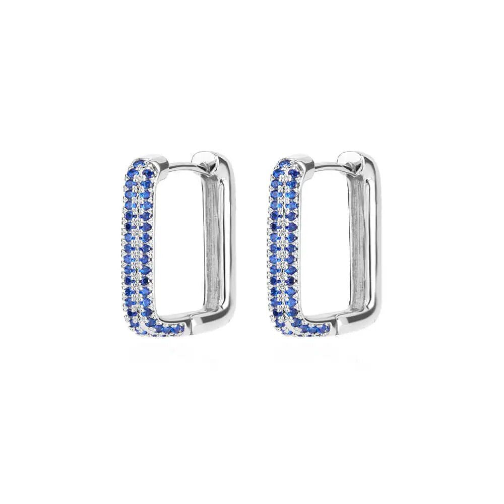 Zircon Hoop Earrings