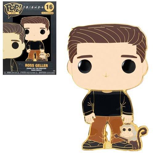 Friends Ross with Monkey Large Enamel Pop Pin