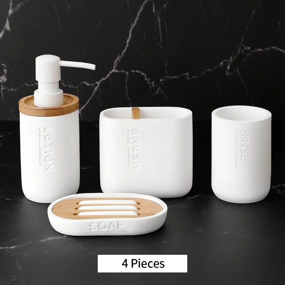 Elegant Resin Bathroom Accessory Set