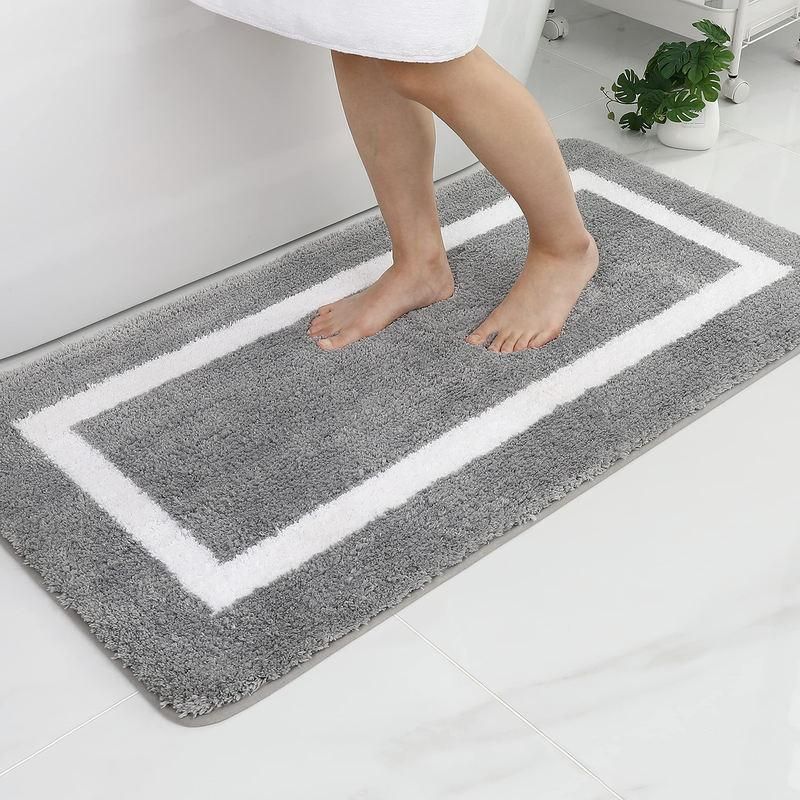 Luxurious Soft Plush Absorbent Bath Mat - Non-Slip, Machine Washable Rug for Bathroom, Bedroom & Living Room