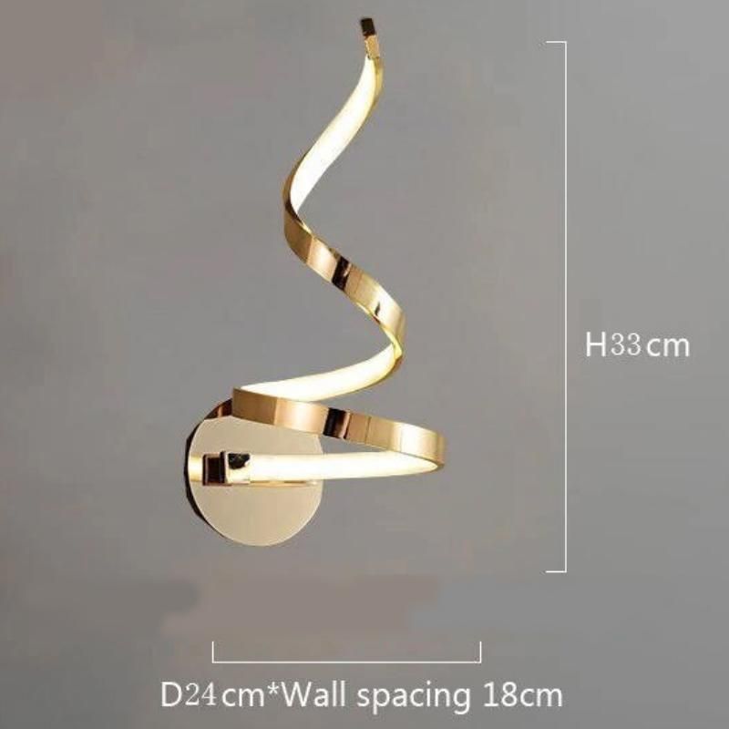 Minimalist Spiral LED Wall Sconce