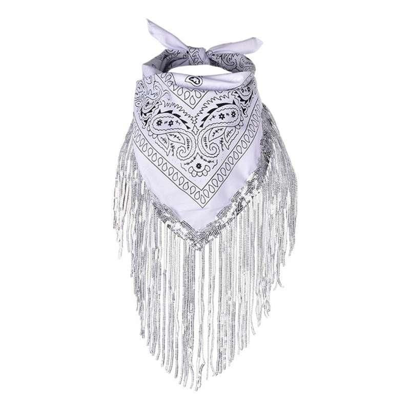 Shimmering Sequin Bandana Scarf