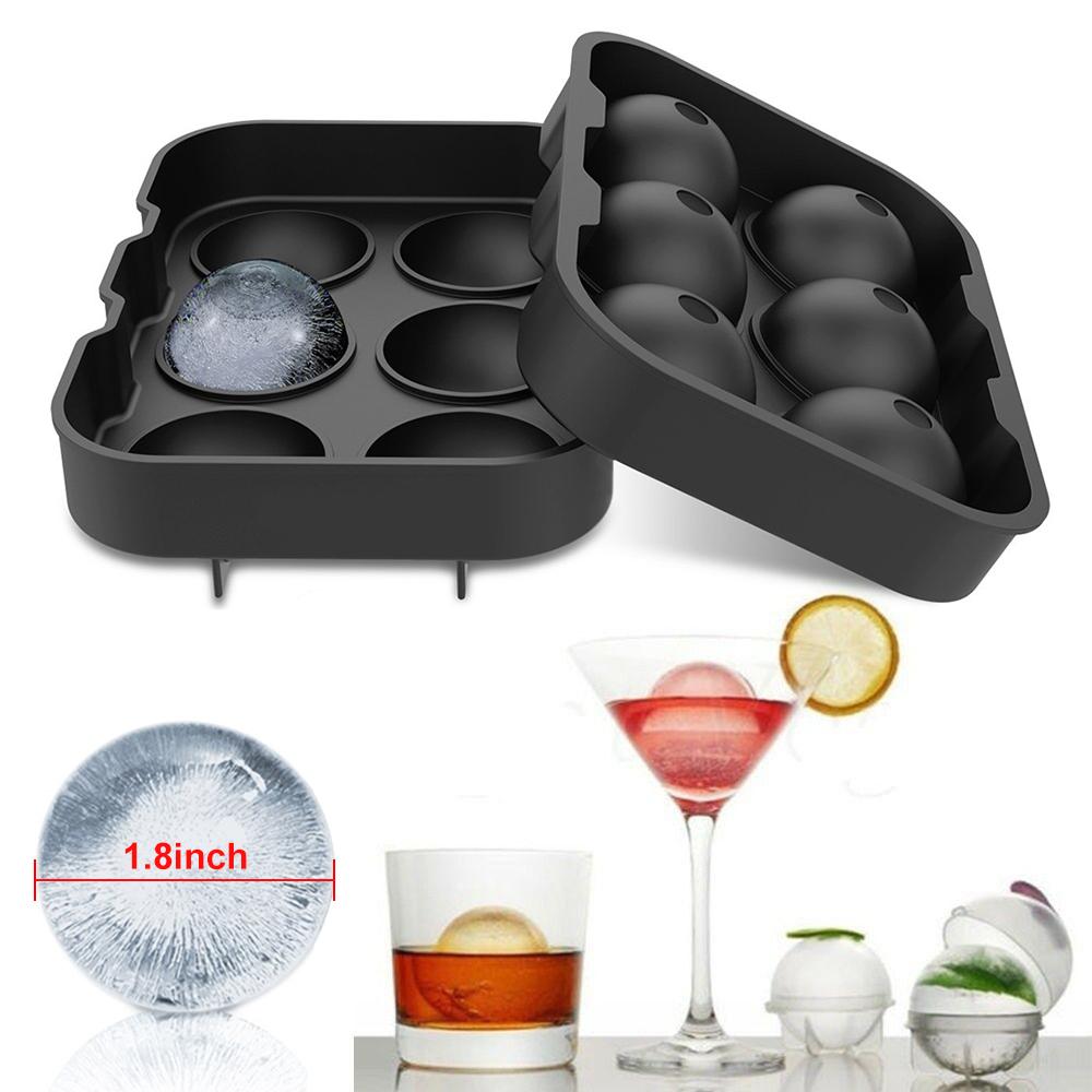 6 Ice Ball Maker Silicone Mold Sphere Mould Round Tray Party Bar SP