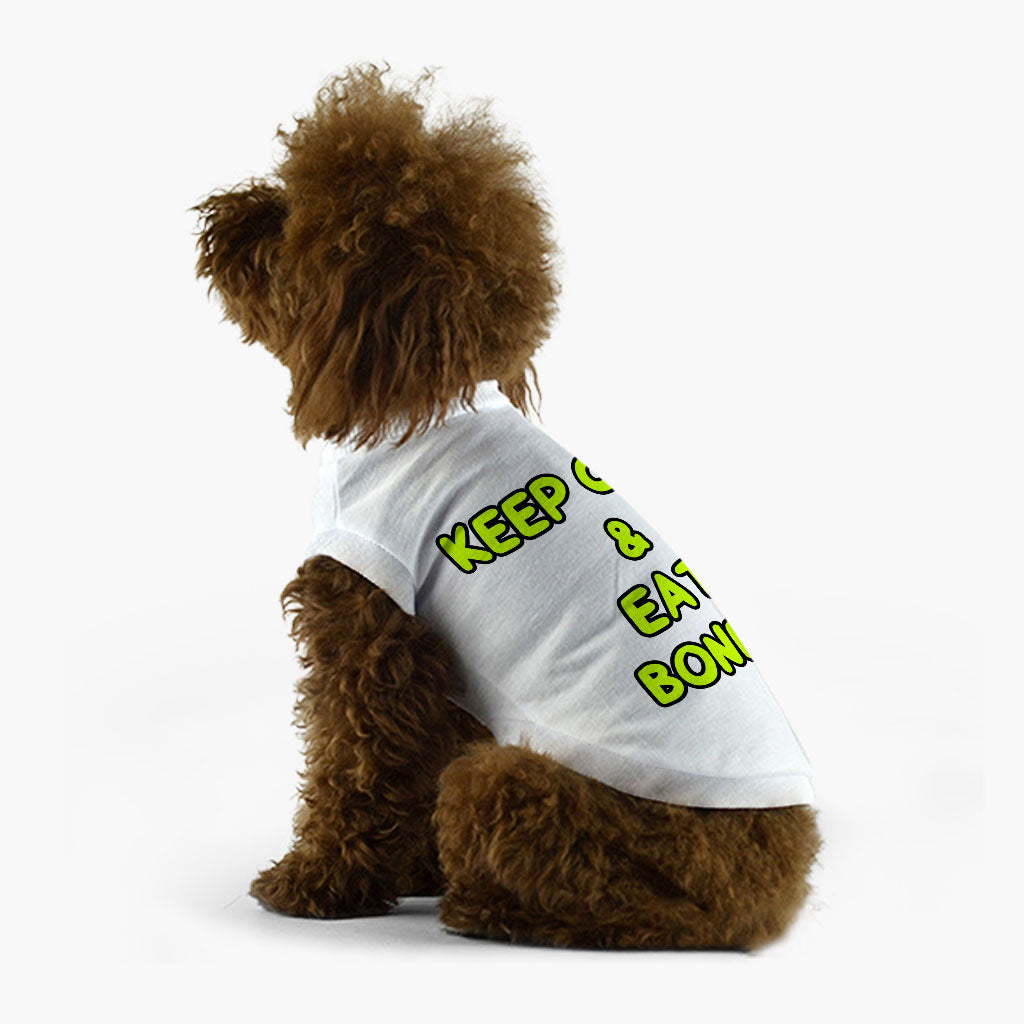 Keep Calm Dog T-Shirt - Trendy Dog Shirt - Printed Dog Clothing