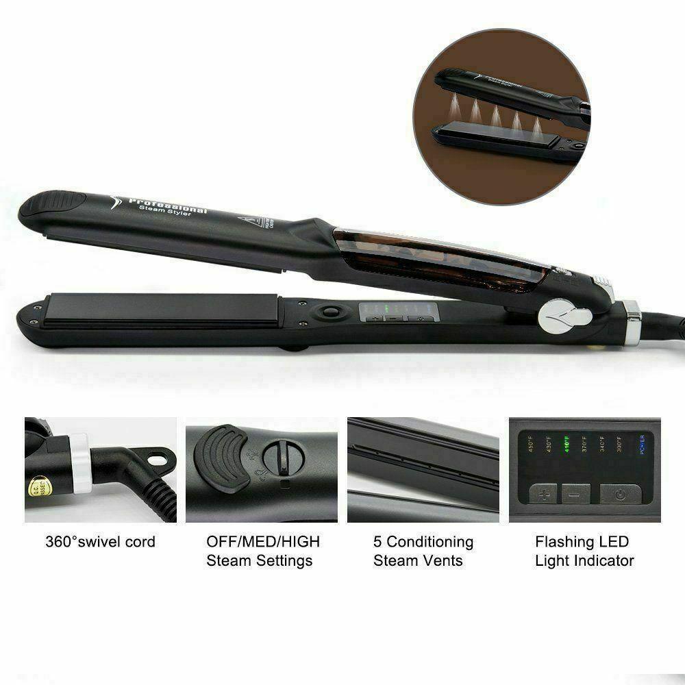 6 Adjustable Modes Hair Straightener Fast Warm-up Ceramic Heating