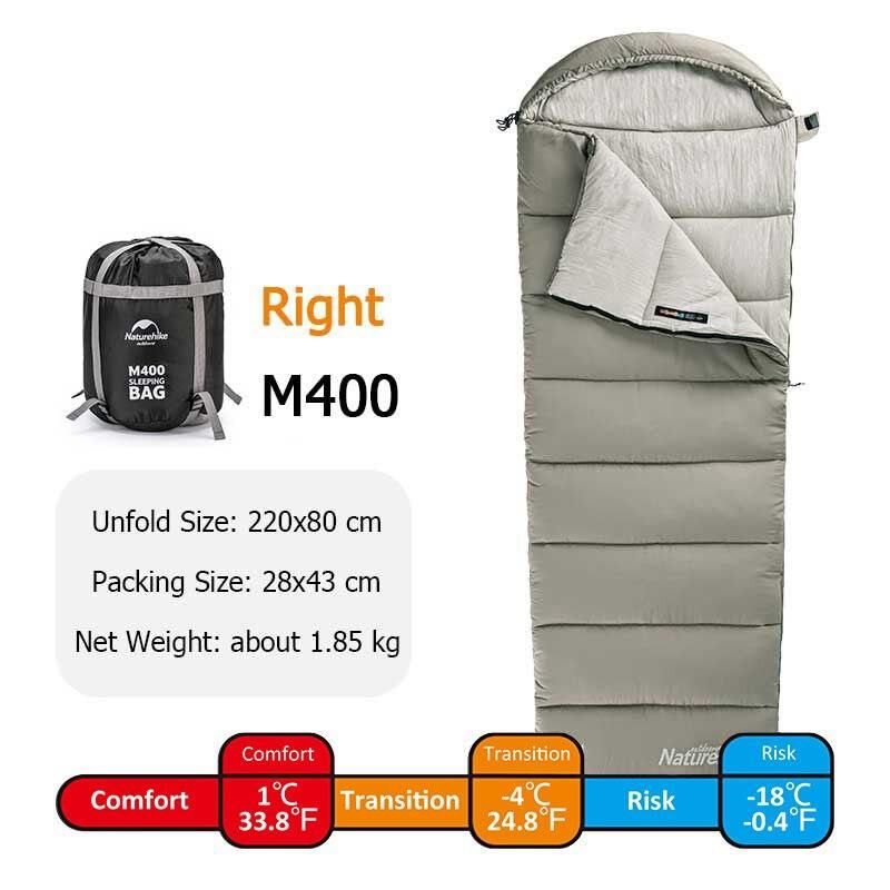 Lightweight & Warm Envelope Sleeping Bag for Spring & Autumn Camping