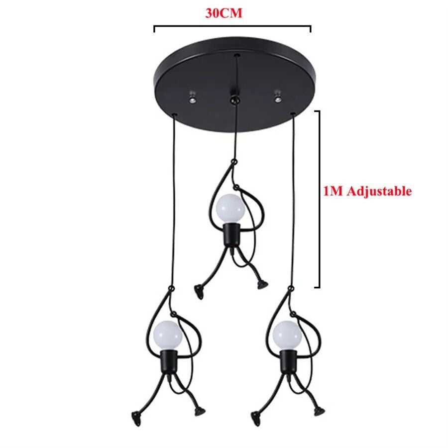 Chic Iron Little Man LED Pendant Light