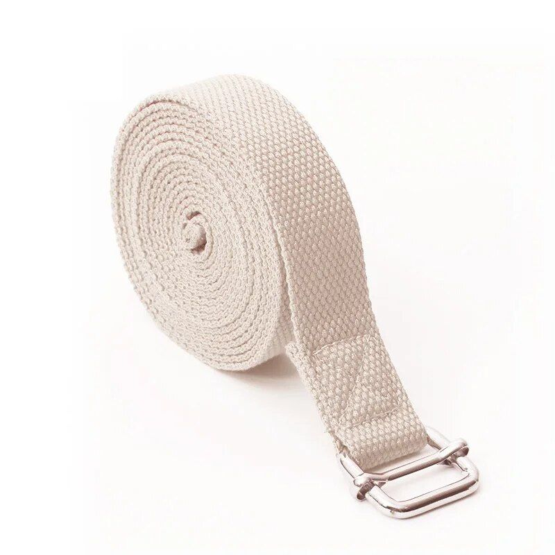 Premium Cotton Yoga Stretch Strap - 2.5m Durable D-Ring Belt for Enhanced Flexibility & Fitness