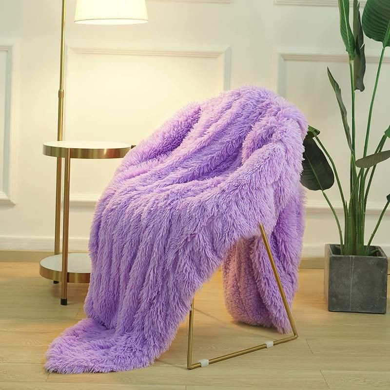 Luxurious Leopard Shaggy Throw Blanket