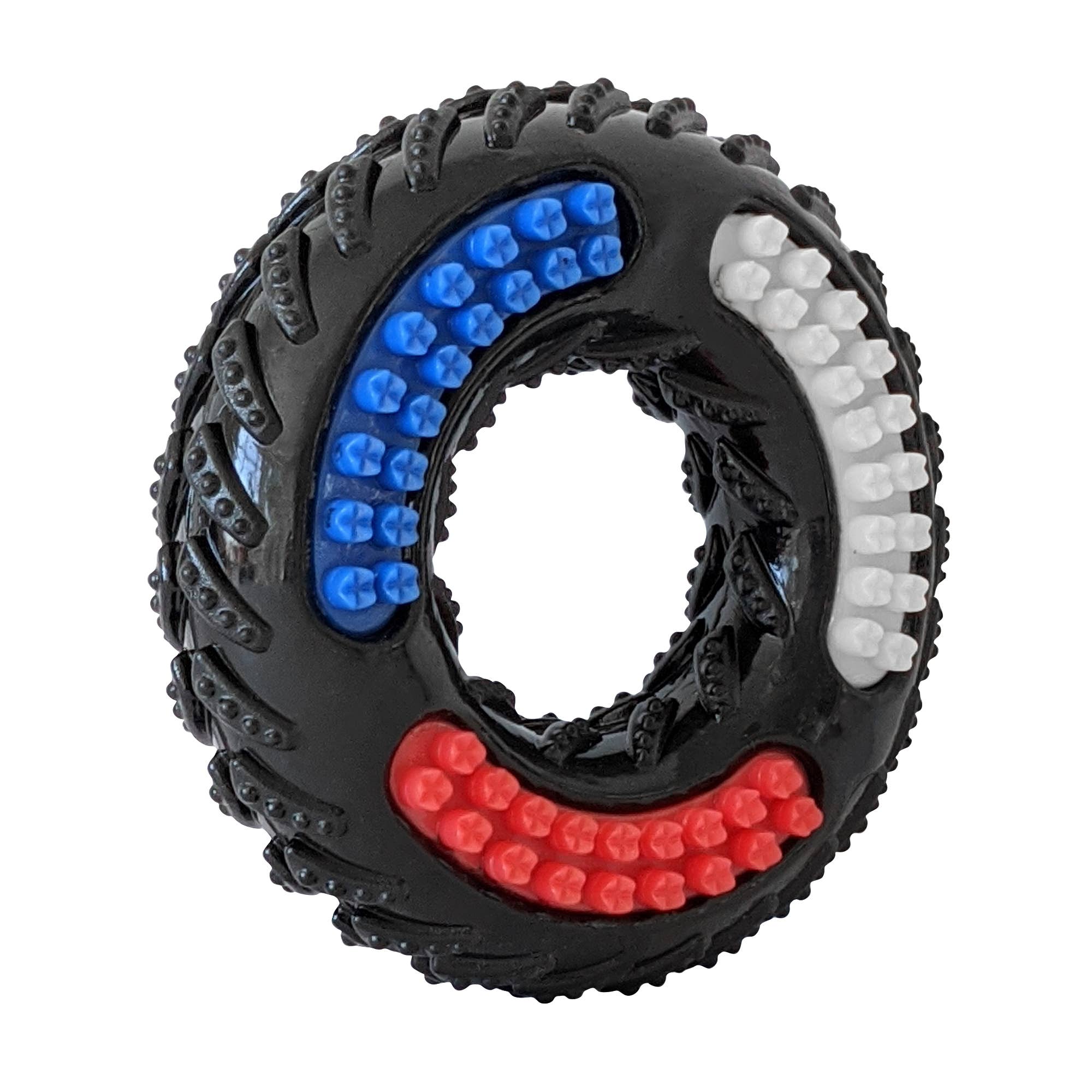 Recyclable TPR Textured Dog Chew Toy - "Tire of Fun" | Amber Blackberry