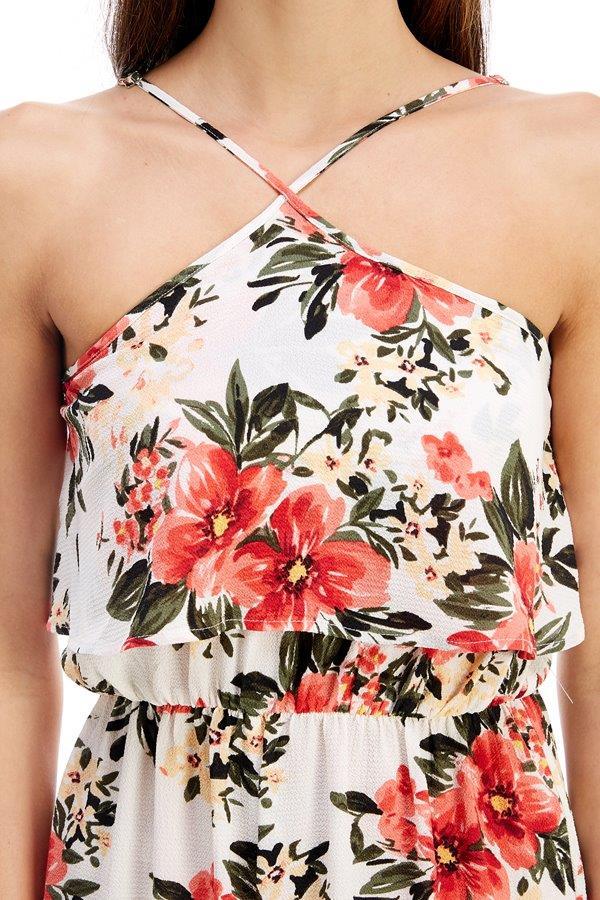 Floral Halter Neck Jumpsuit