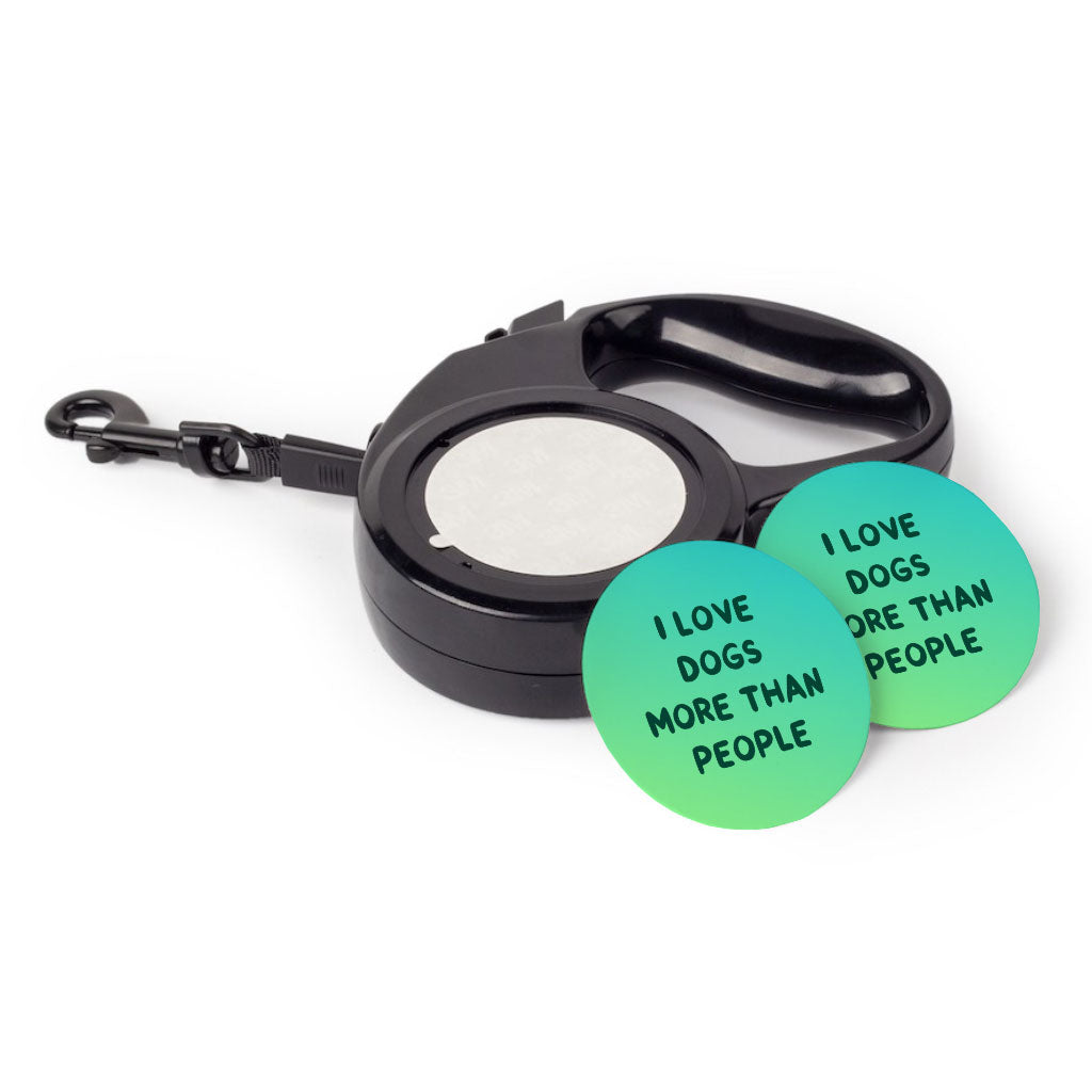 I Love Dogs Retractable Pet Leash - Printed Leash - Quotes Dog Leash