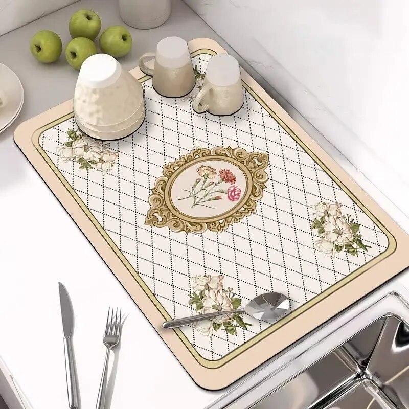 Multi-Purpose Super Absorbent Dish Drying & Heat Resistant Mat