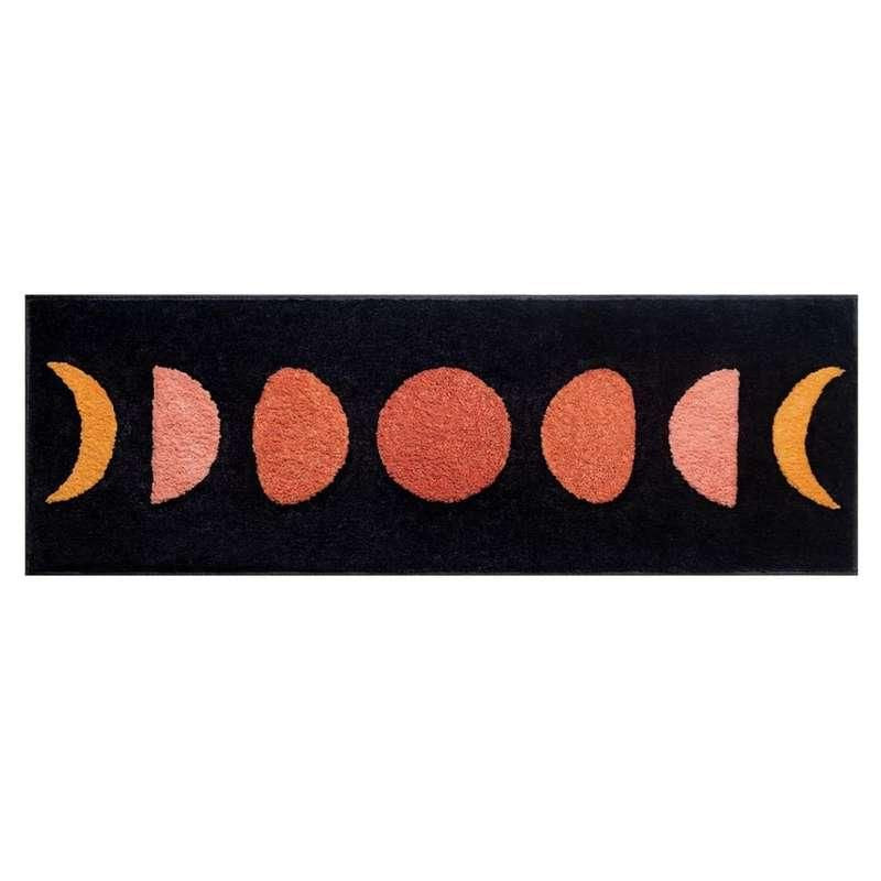 Cloud-Soft Moon Patterned Anti-Skid Bedside Carpet