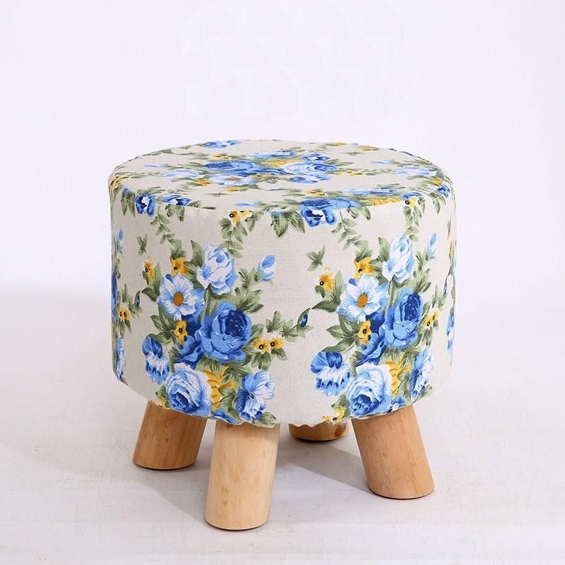 Charming Countryside Round Wood Stool