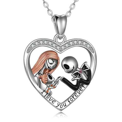 Sterling Silver Nightmare Before Christmas Jack Skellington and Sally