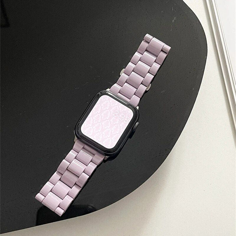 Chic Candy-Colored Resin Strap for 38mm-45mm Smartwatches