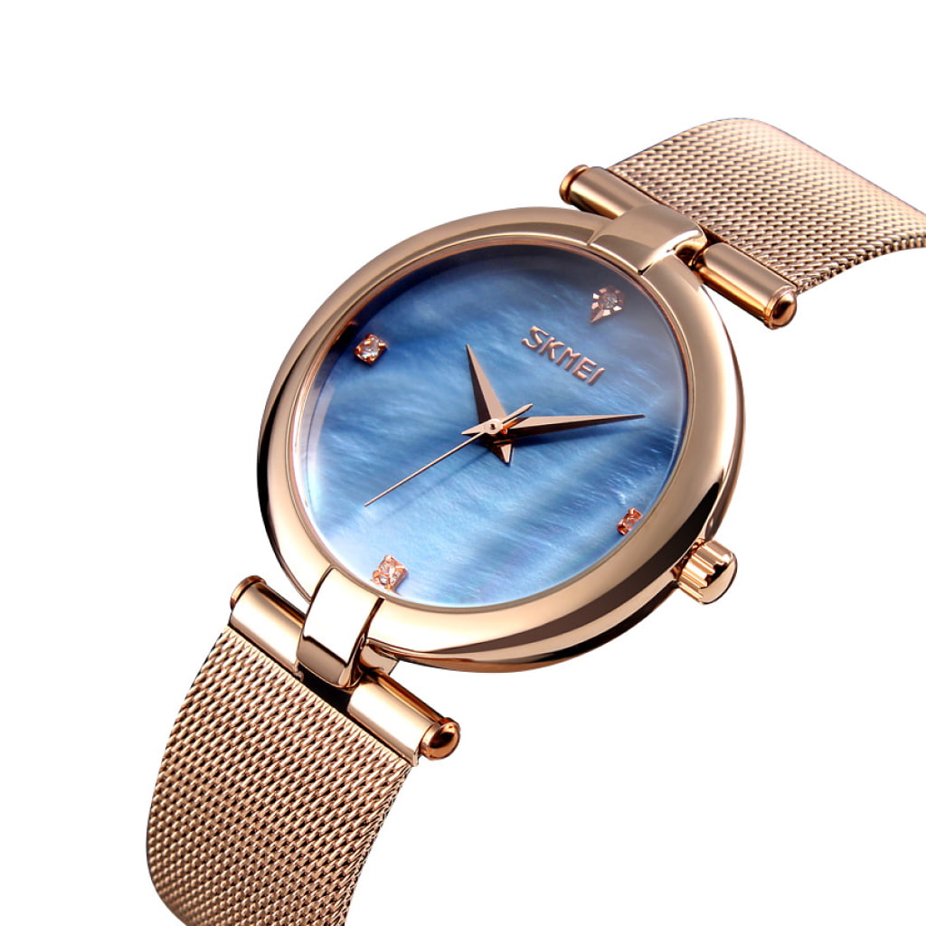 Blue Dial Women’s Gold Quartz Watch