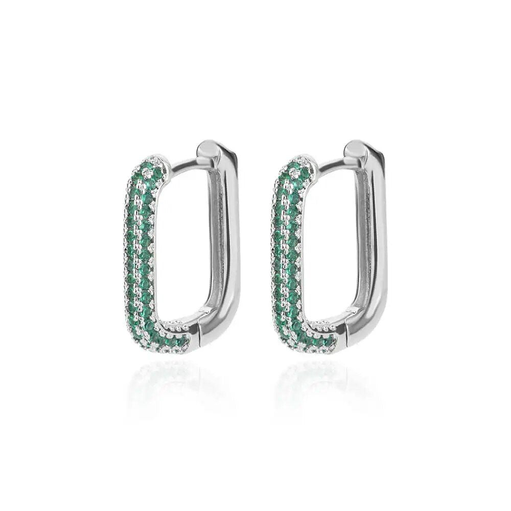 Zircon Hoop Earrings