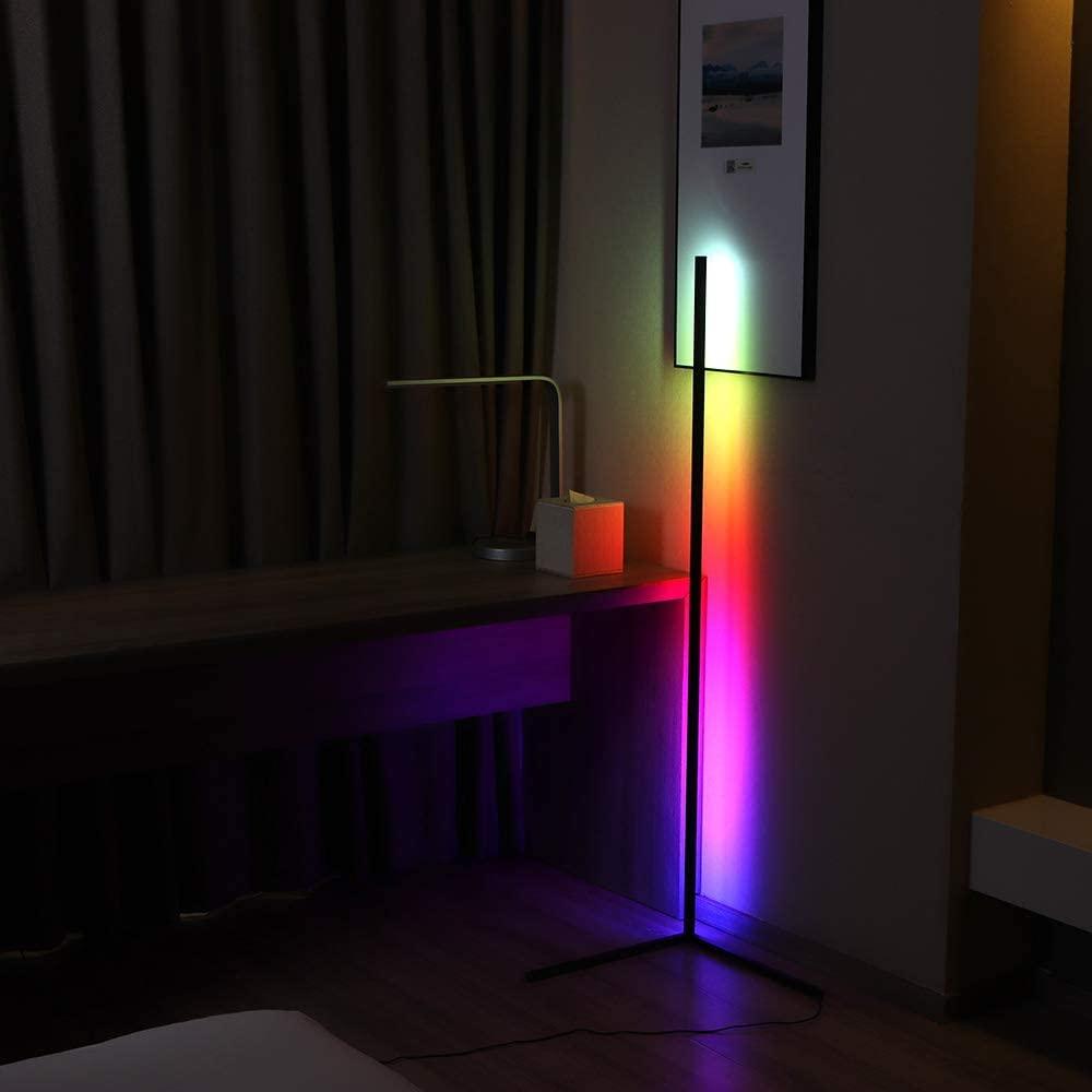 RGB Corner Floor Lamp Modern Simple LED Rod Floor Lamps Living Room SP | Pink Iolaus