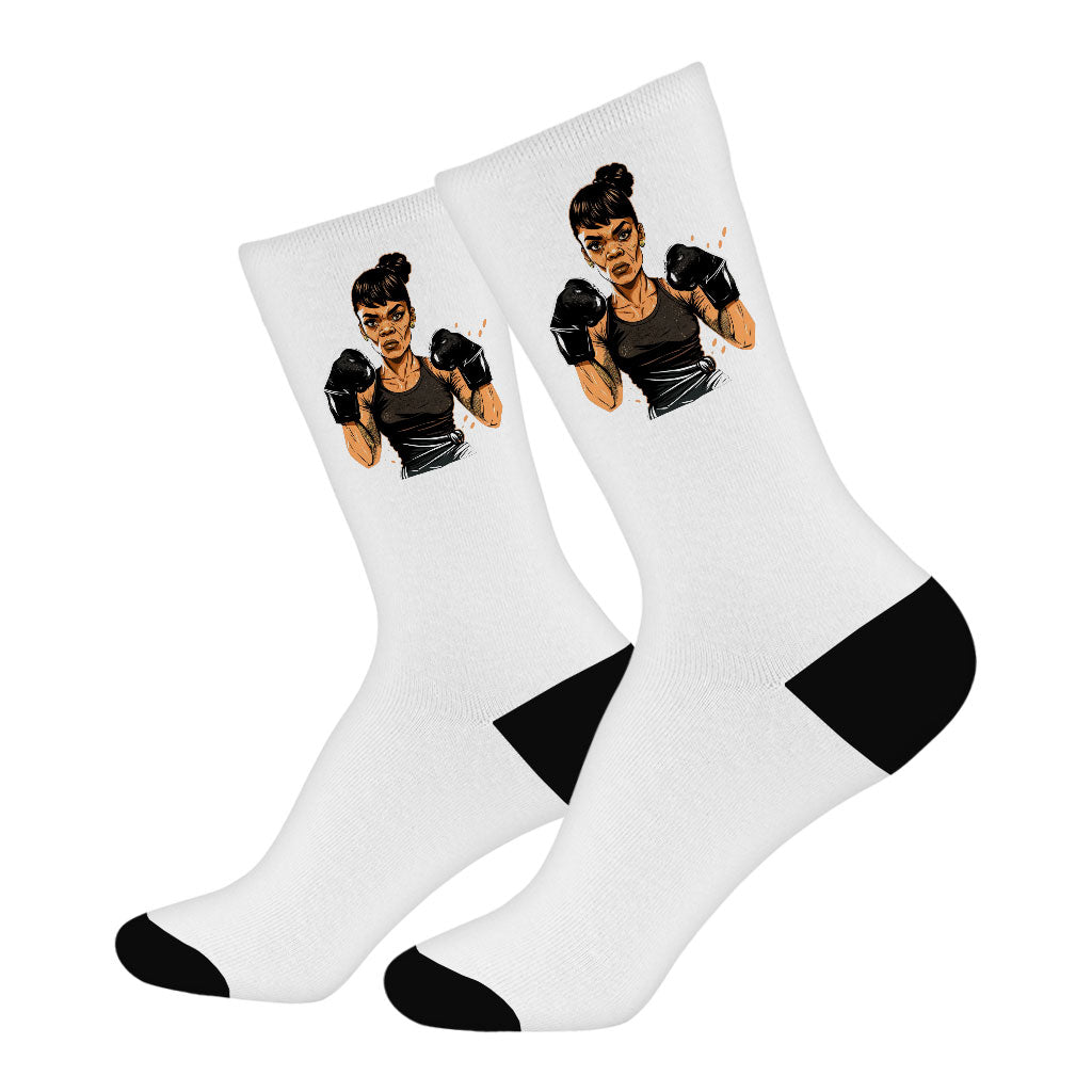 Cartoon Girl Socks - Cute Novelty Socks - Power Crew Socks