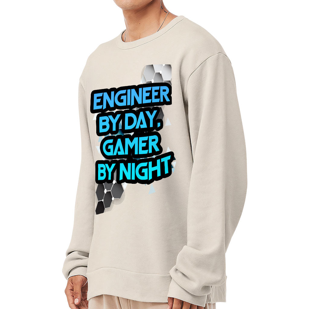 Engineer Gamer Sponge Fleece Sweatshirt - Funny Classic Sweatshirt - Printed Sweatshirt