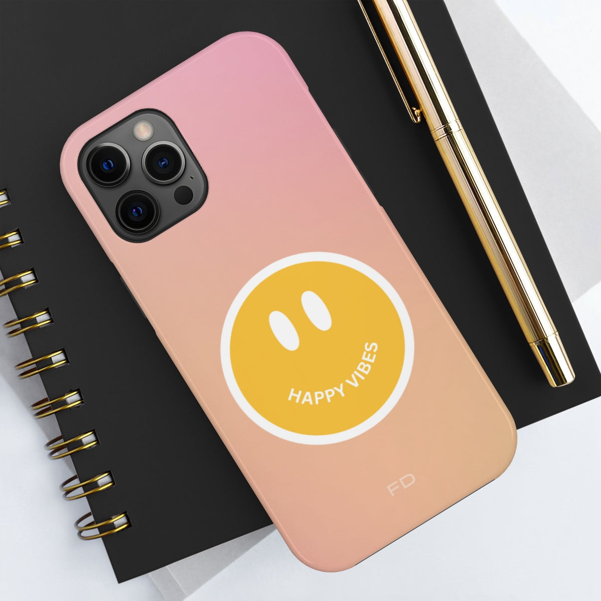 Happy Vibes Tough Case for iPhone with Wireless Charging