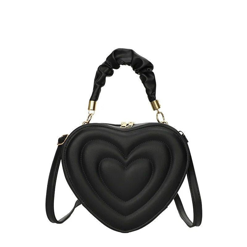 Chic Summer 2023 Heart-Shaped PU Leather Shoulder Bag for Women