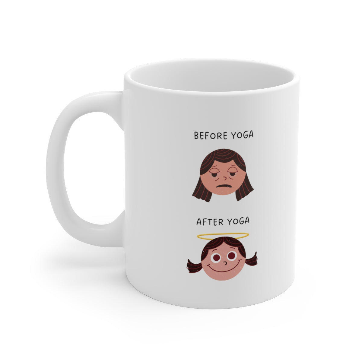 Before and After Yoga Novelty Mug