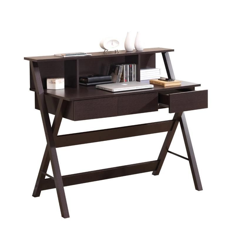 Elegant Wenge Writing Desk with Ample Storage