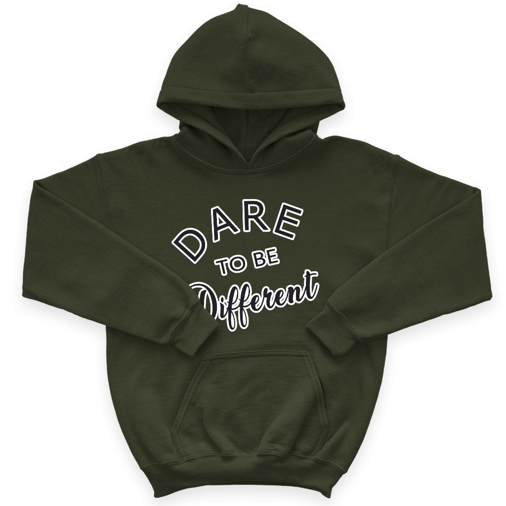 Dare to Be Different Kids' Sponge Fleece Hoodie - Cool Kids' Hoodie - Graphic Hoodie for Kids