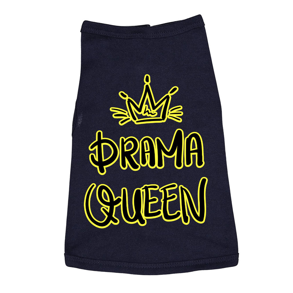 Drama Queen Dog Sleeveless Shirt - Funny Dog Shirt - Themed Dog Clothing