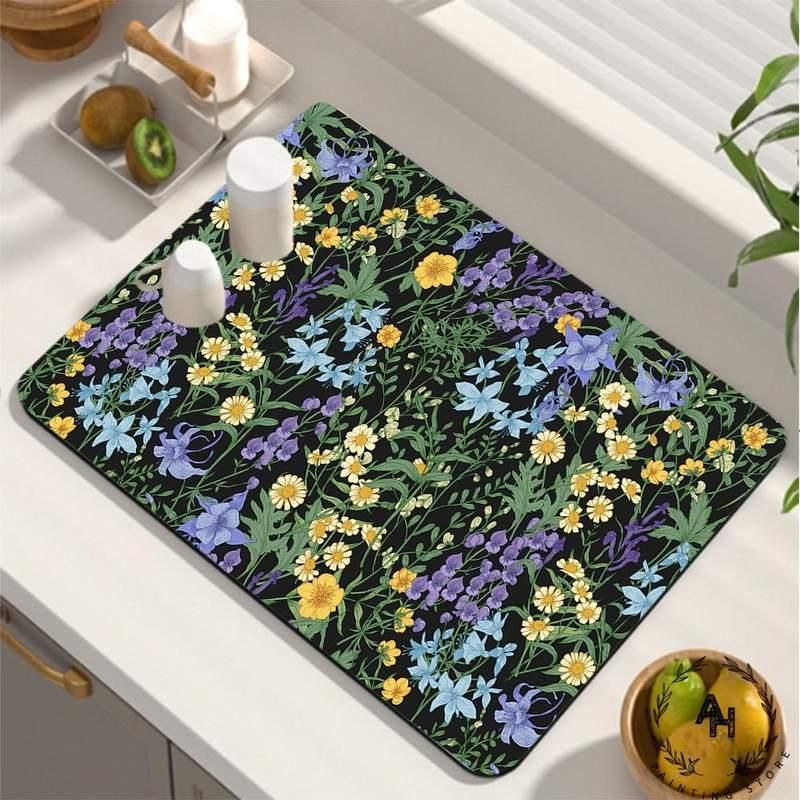 Multi-Purpose Diatom Mud Kitchen Drying Mat