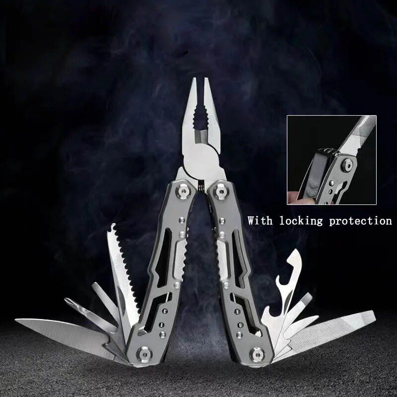 Compact Folding Multi-Tool with Pliers & Stainless Steel Blade