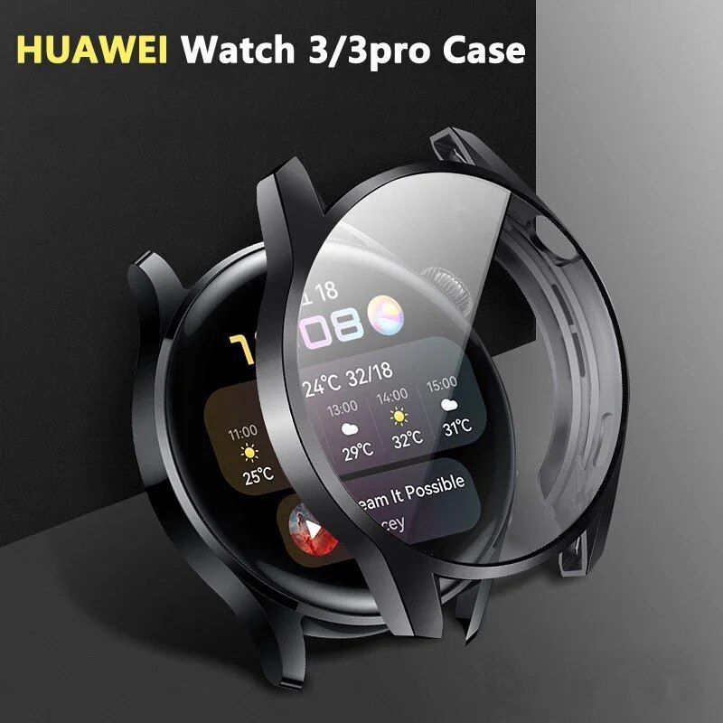 48mm/46mm Soft TPU All-Around Protective Case & Screen Protector for Huawei Watch 3