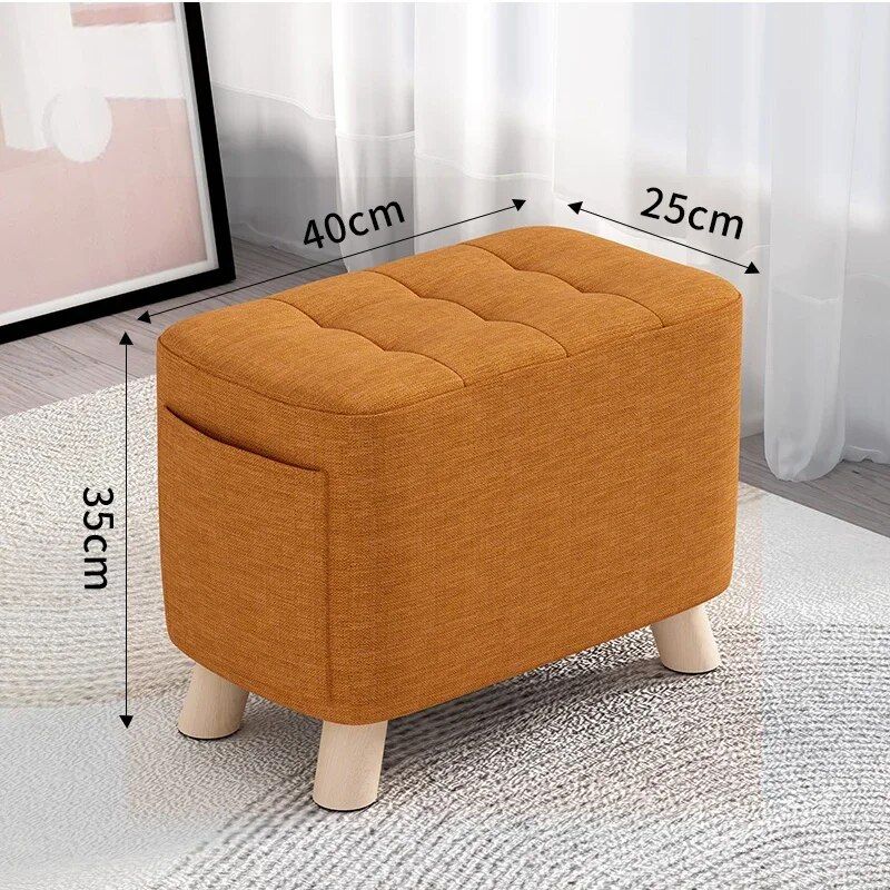 Modern Minimalist Wooden Ottoman & Stool