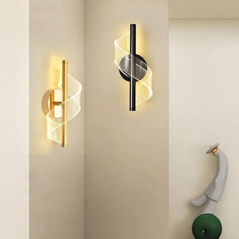 Modern Acrylic LED Spiral Wall Lamp