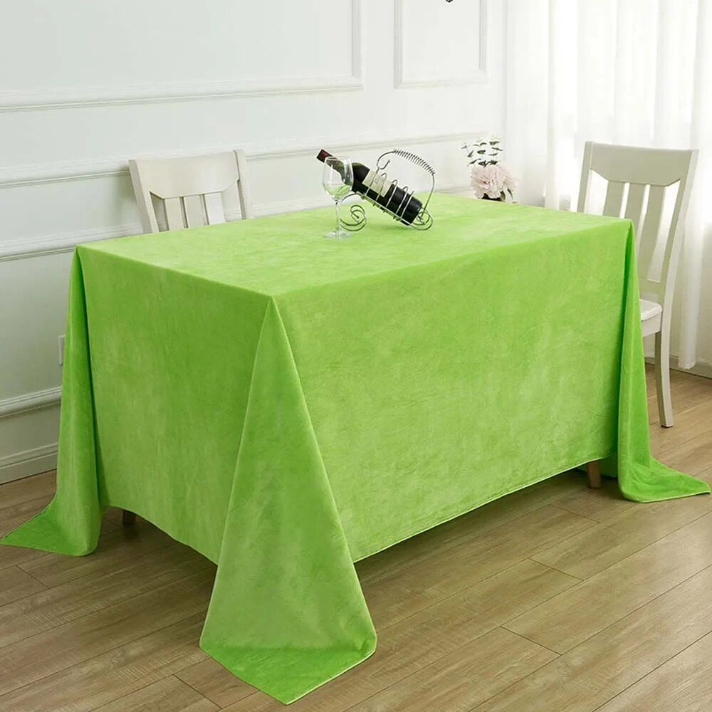 Elegant Velvet Rectangular Tablecloth - Perfect for Weddings, Dining, and Special Occasions