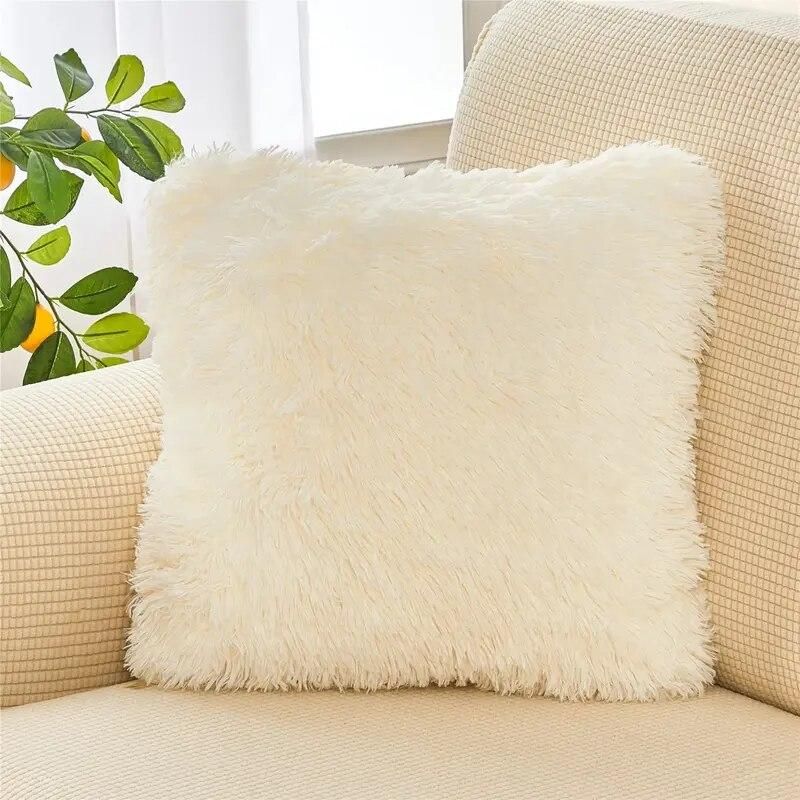 Luxurious Plush Fur Cushion Cover