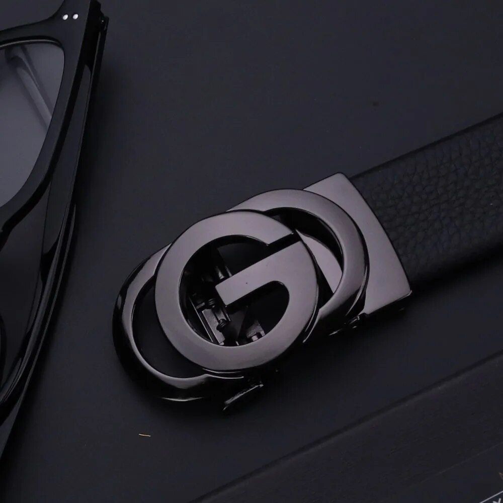 Premium Leather Automatic Buckle Business Belt