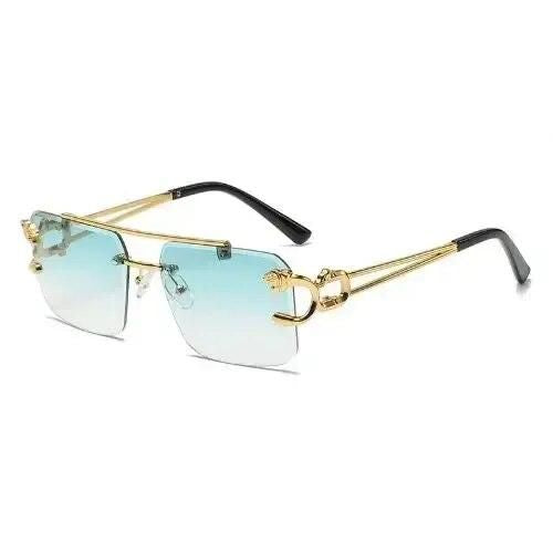 Unisex Vintage-Inspired Rimless Steampunk Sunglasses