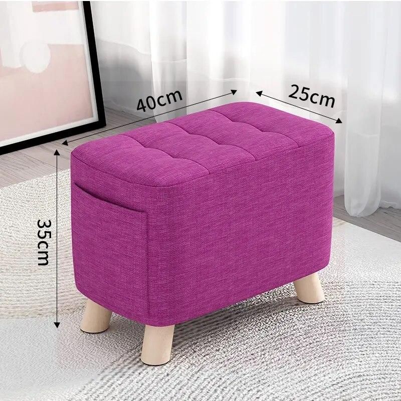 Modern Minimalist Wooden Ottoman & Stool