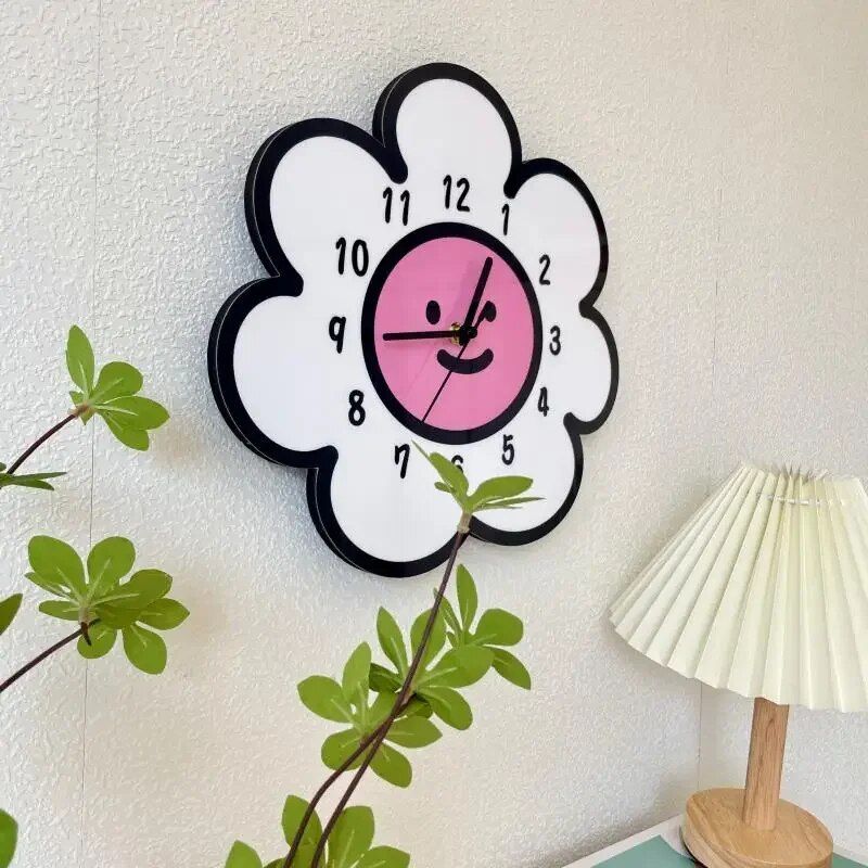 Charming Sunflower Cartoon Wall Clock