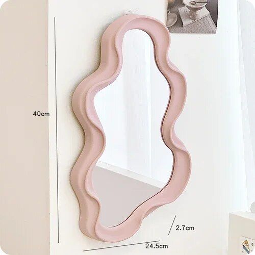 Wavy Edge Silver Framed Mirror