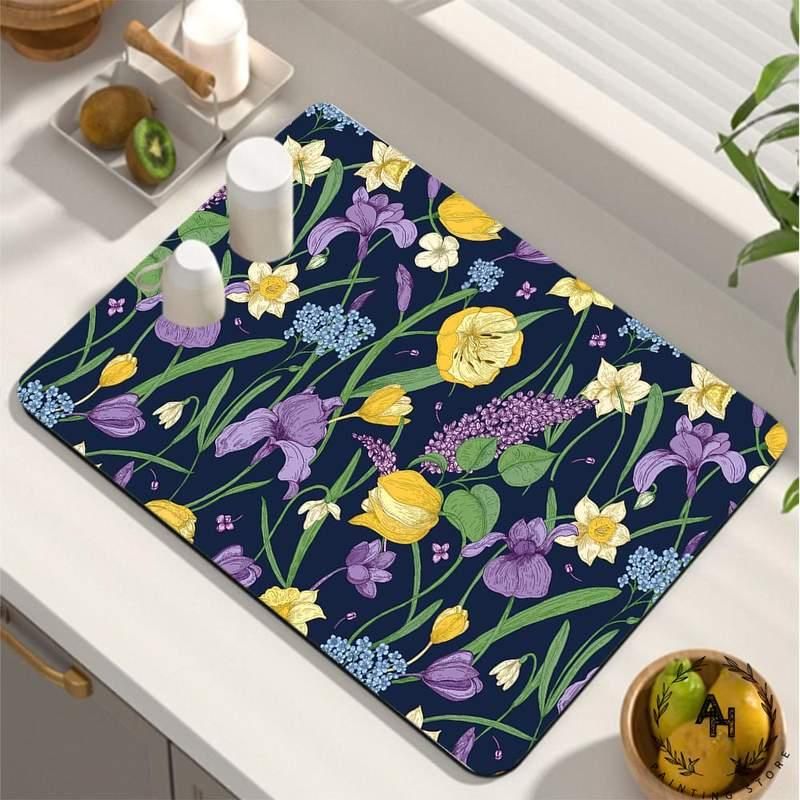 Multi-Purpose Diatom Mud Kitchen Drying Mat