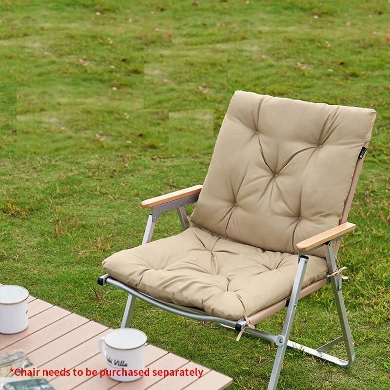 Deluxe Yellow Folding Chair Cushion for Camping & Outdoors