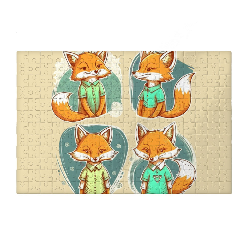 Kawaii Fox Puzzles - Cartoon Design Jigsaw Puzzle - Animal Puzzles