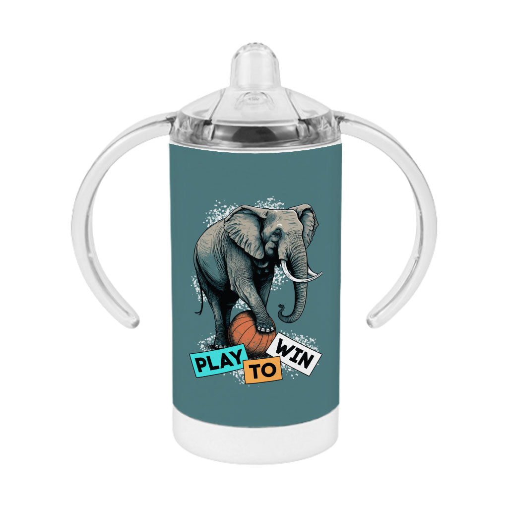 Play to Win Sippy Cup - Elephant Baby Sippy Cup - Basketball Sippy Cup