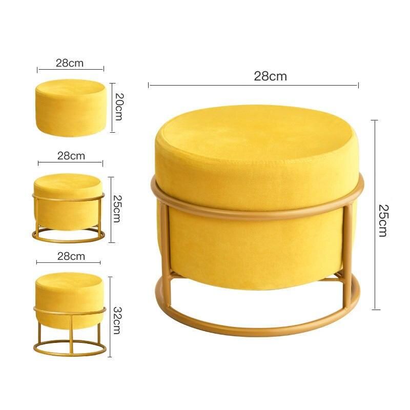 Adjustable Nordic Luxury Flannel Stool